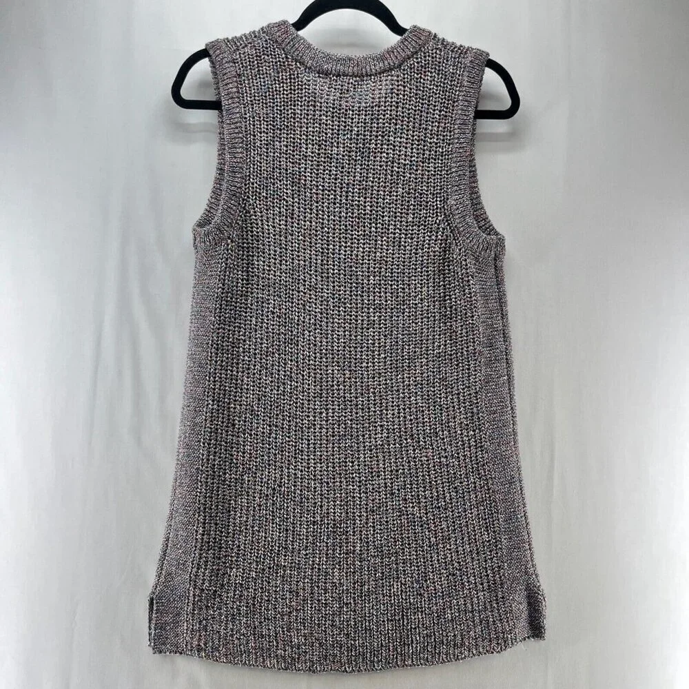 Ella Moss Sweater Tank Womens L Marge Ribbed Knit Sleeveless Pullover Multicolor - Picture 2 of 8